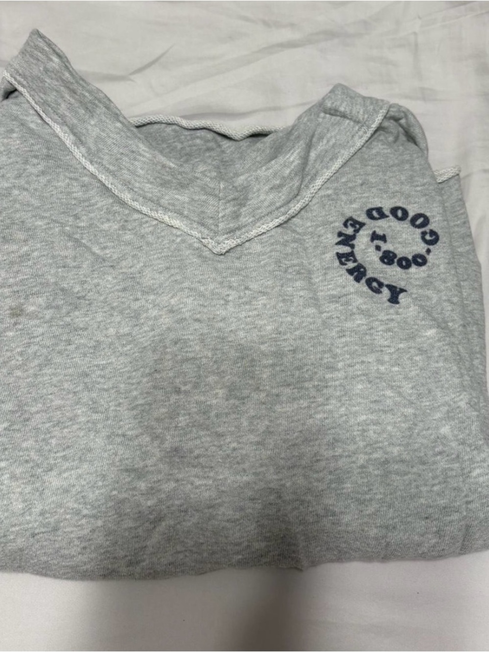 Aerie Grey Graphic V-Neck Top